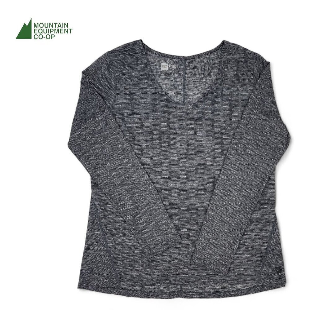 MEC Grey Lightweight Long Sleeve Top Activewear Casual size L